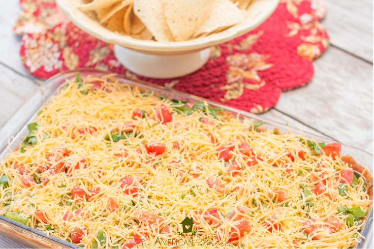 Creamy-beany-cheesy guaca salsa (in other words, seven layer dip)