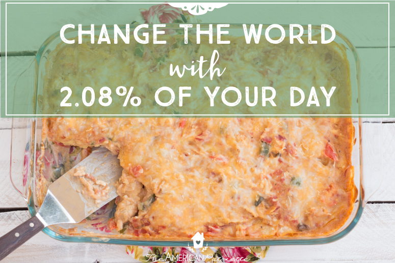 Change the World with 2.08 Percent of Your Day - the importance of regular family mealtimes