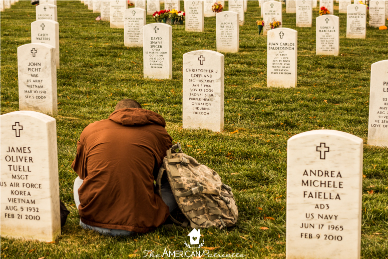 Chris's grave at Arlington Cemetery