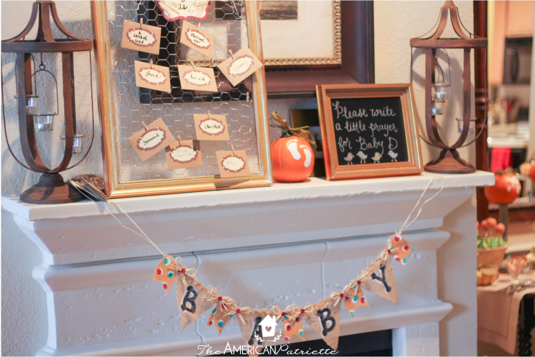 fall-themed baby shower