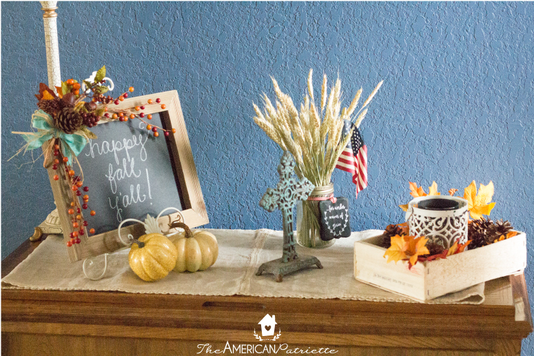 welcoming fall entryway table
