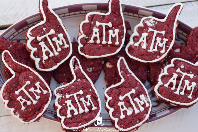 Red Velvet Texas A&M Aggie Cookies
