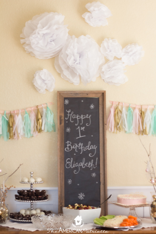 Winter Onederland First Birthday Party; Baby Girl's Birthday Party Ideas