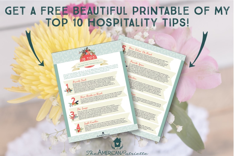 10 Tips for Making Your Home a Haven for Hospitality - Free Printable