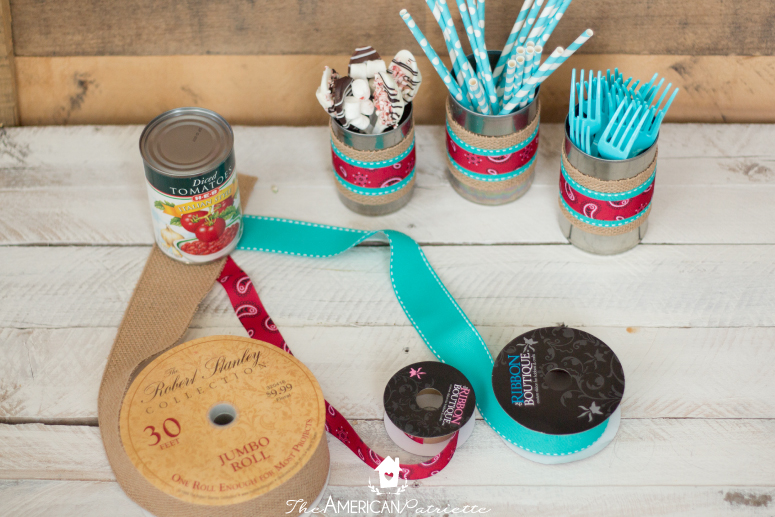Burlap-Covered Centerpiece for a Western Party - Transform a coffee can into an adorable centerpiece for a farm-themed, ranch-themed, or western-themed party!
