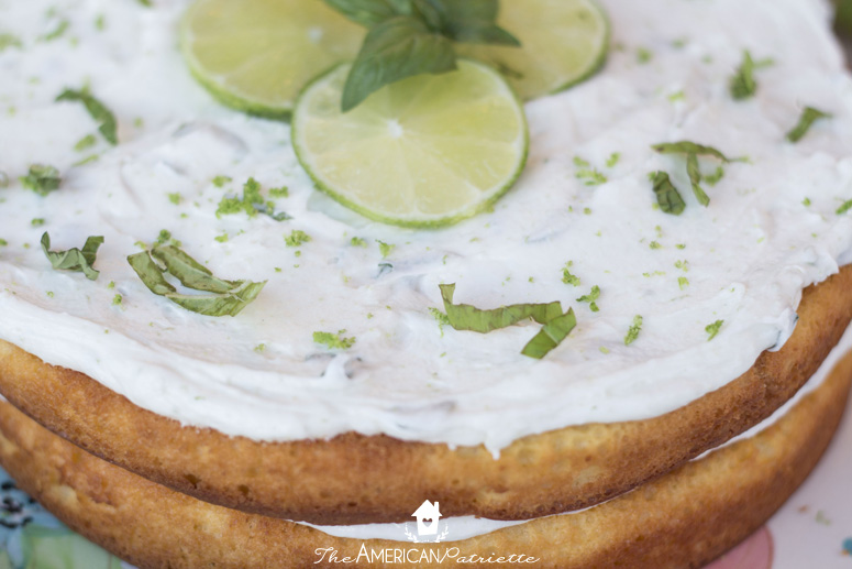 Moist Citrus Pudding Cake with Lime Basil Buttercream Frosting - Incredibly Flavorful, Zesty, and Delicious
