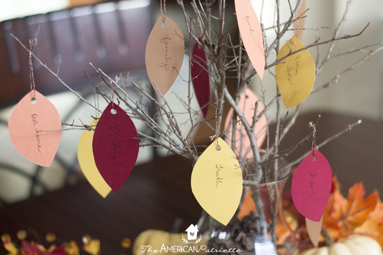Thankful Tree Table Centerpiece - Fall Family Activities for Little Hands; Thankful Kids' Activity