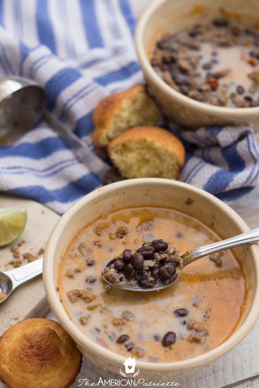 Spicy Black Bean Soup - absolutely delicious, easy to make, and makes great leftovers!
