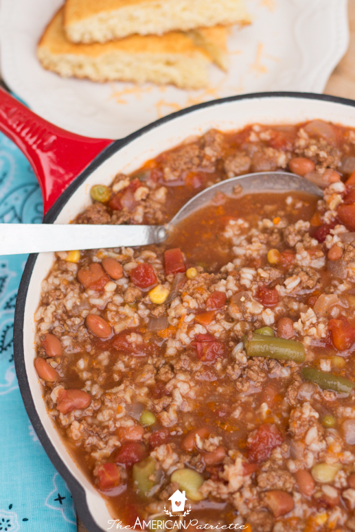 One Pot Cowboy Soup - Hearty, healthy, easy to make, and includes a lot of vegetables