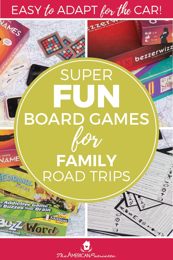 Fun Board Games for Family Road Trips - easily adapt these board games for fun family road trip activities! #familytime #roadtrip #boardgames #familygamenight