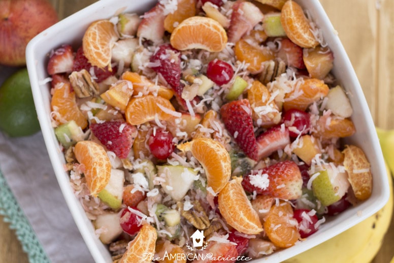 Simple Fancy Fruit Salad - an easy way to make a beautiful fruit salad for brunch, bridal showers, baby showers, or to have when company comes to visit!