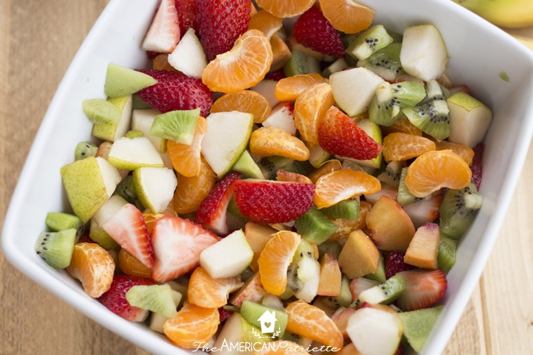 Simple Fancy Fruit Salad - an easy way to make a beautiful fruit salad for brunch, bridal showers, baby showers, or to have when company comes to visit!