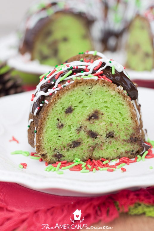 Super Moist Chocolate Pistachio Christmas Bundt Cake